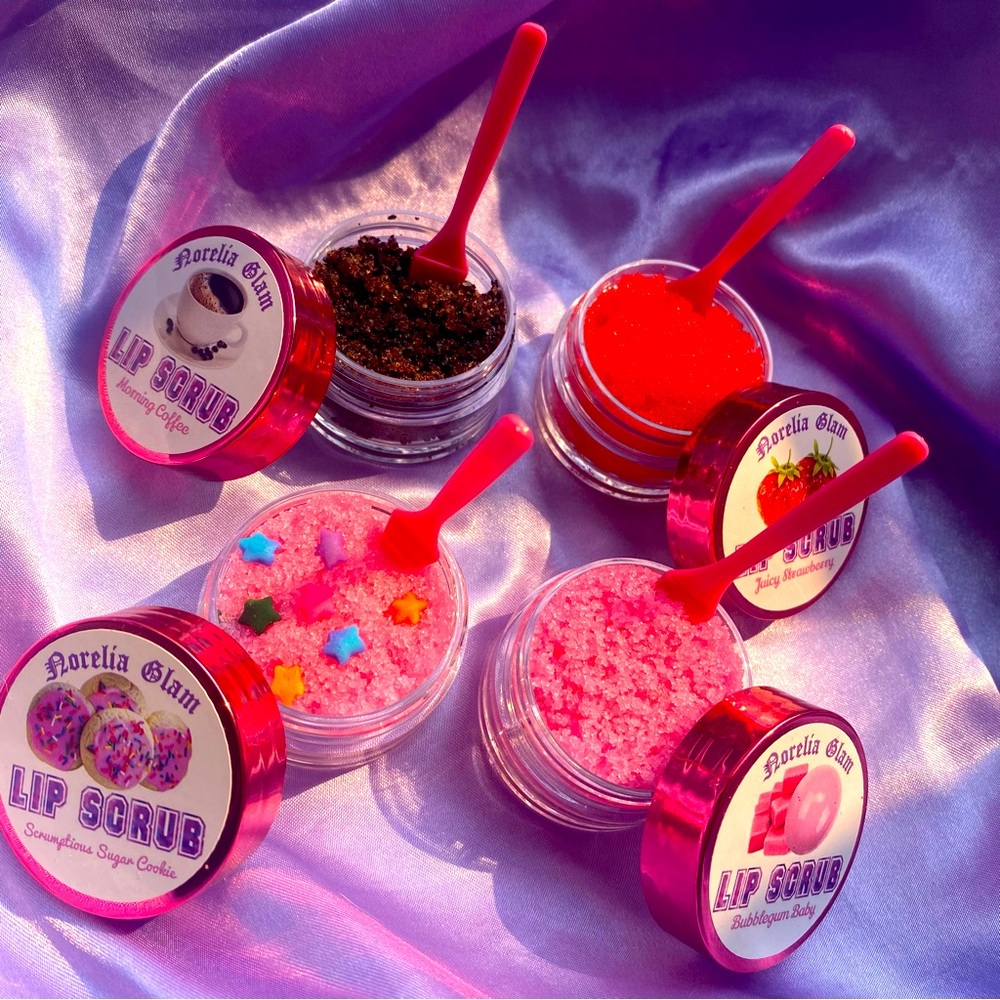 Four Different Flavored Organic Lip Scrubs